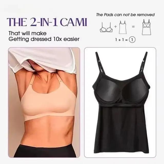Camisole WOBDAEL rose avec soutien-gorge intégré pour femme, haut décontracté et confortable pour la maison et les sorties, disponible en plusieurs couleurs et tailles