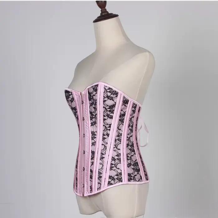 Corset rose haut bustier victorien surbuste princesse élégant Corsets