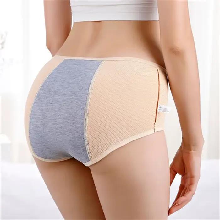 M/L/XL/XXL/3XL/4XL/5XL/6XL sous-vêtements menstruels femmes période empêchant les fuites latérales slips grande taille culotte en maille respirante