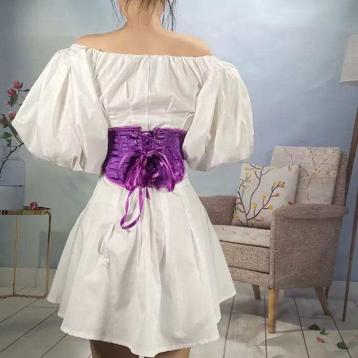 Corset sous le buste en satin polyester pour femmes, bustier gothique, entrainement de taille, amincissant, style quotidien, occassions spéciales
