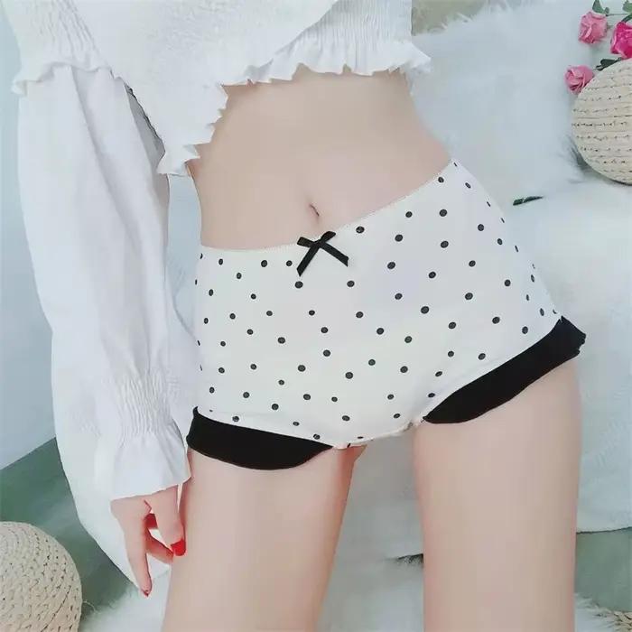 Culotte boxer en nylon grande taille avec arc décoratif pour femmes, sous-vêtement féminin élégant et confortable pour toutes les occasions
