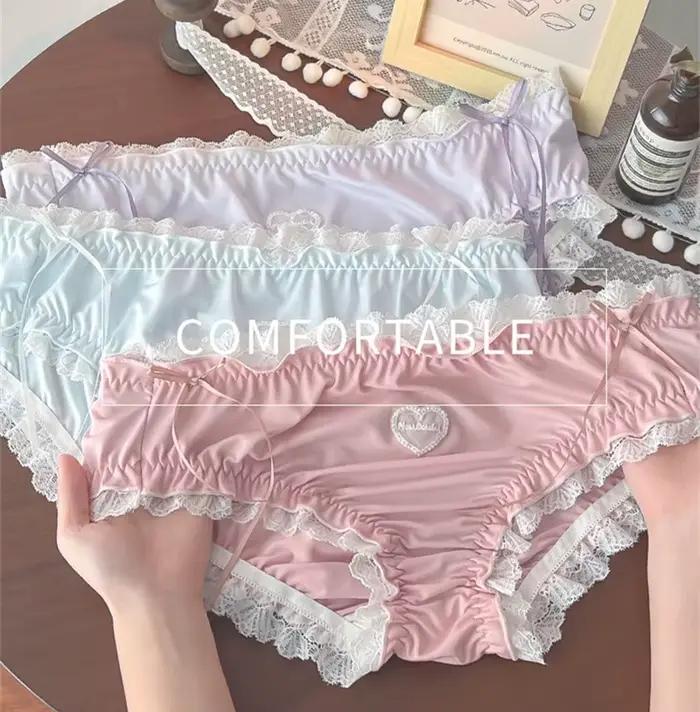 Culotte Sexy grande taille ropa intérieur femenina dentelle lenceria doux calzones para mujer haute élasticité sous-vêtements femmes Lingerie