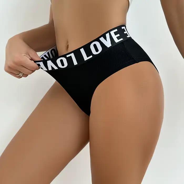 Nouvel Arrivage Culottes Triangle Femme Respirantes à Taille Mi-Haute Effet Push-Up Sans Coutures Antibactériennes Confortables