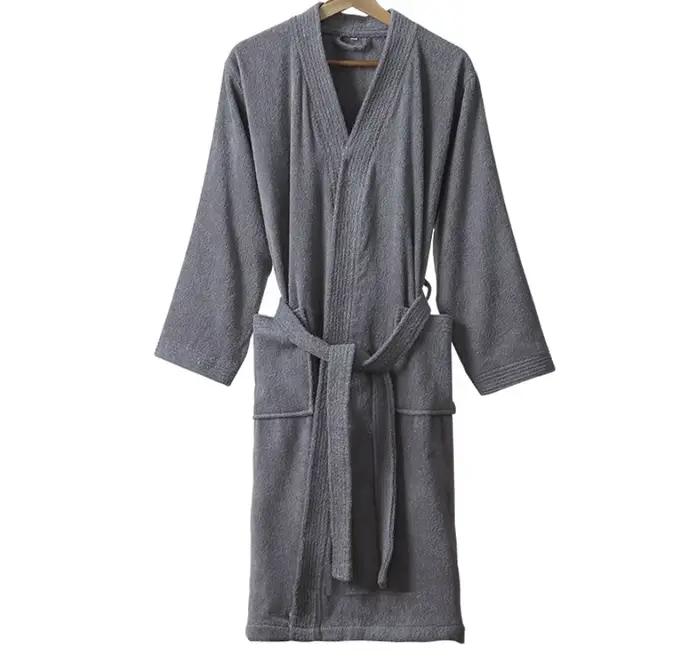100 coton Terry peignoir vêtements de nuit chemise de nuit printemps automne serviette matériel longue maison Robe de chambre absorbant Yukata pyjamas Robe