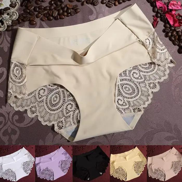 Culotte en dentelle sans couture pour femme
