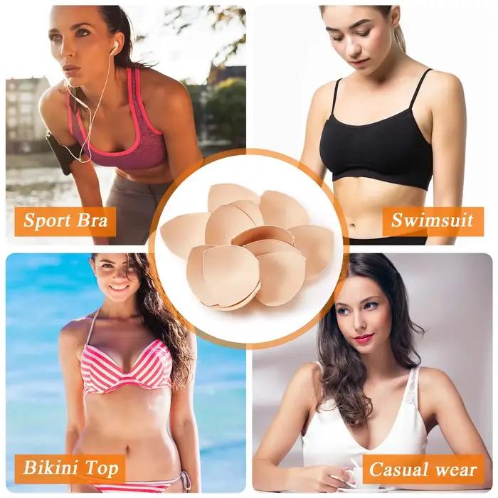 Coussinets de soutien-gorge souples pour femmes, coussinets de soutien-gorge amovibles, rehausseur de poitrine, rehausseur de poitrine, bonnets de soutien-gorge de sport, maillot de bain Bikini