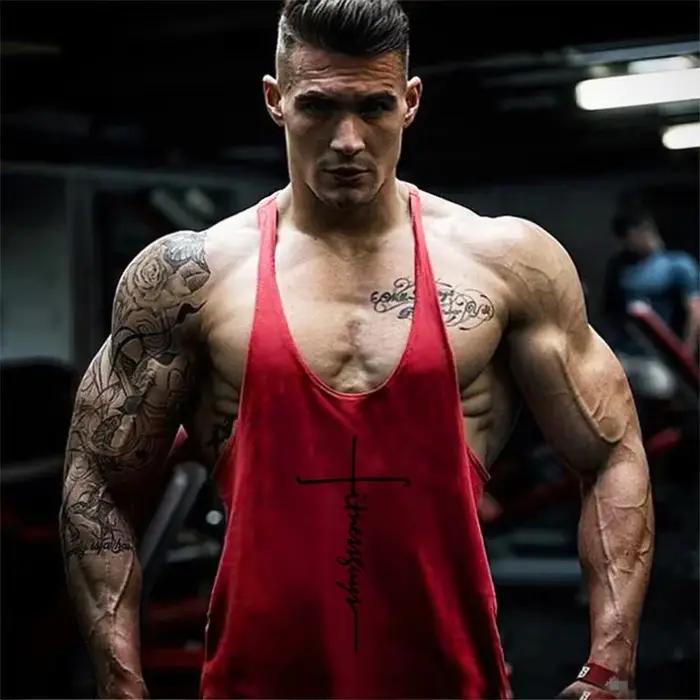 Débardeur d'été en coton respirant sans manches pour hommes, vêtements musculaires d'entraînement et de Fitness