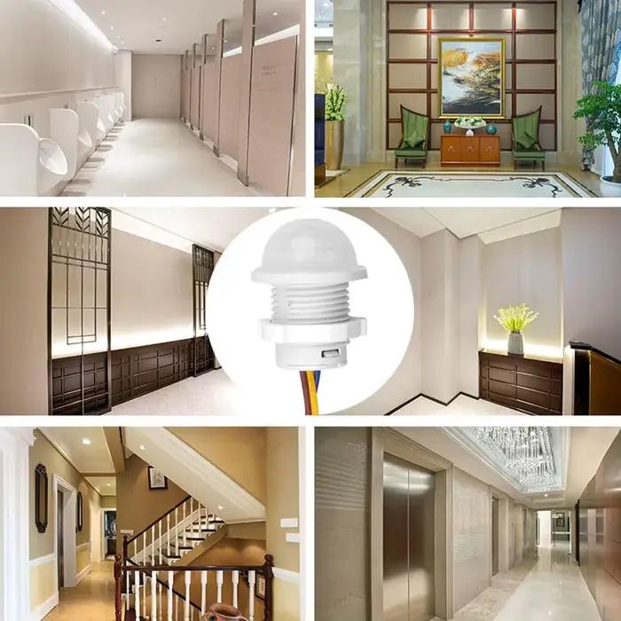Détecteur de mouvement intelligent PIR, interrupteur infrarouge pour corps humain, marche/arrêt automatique, 110V 220V, pour lampe LED, panneau lumineux de plafond, 1/2/5 pièces