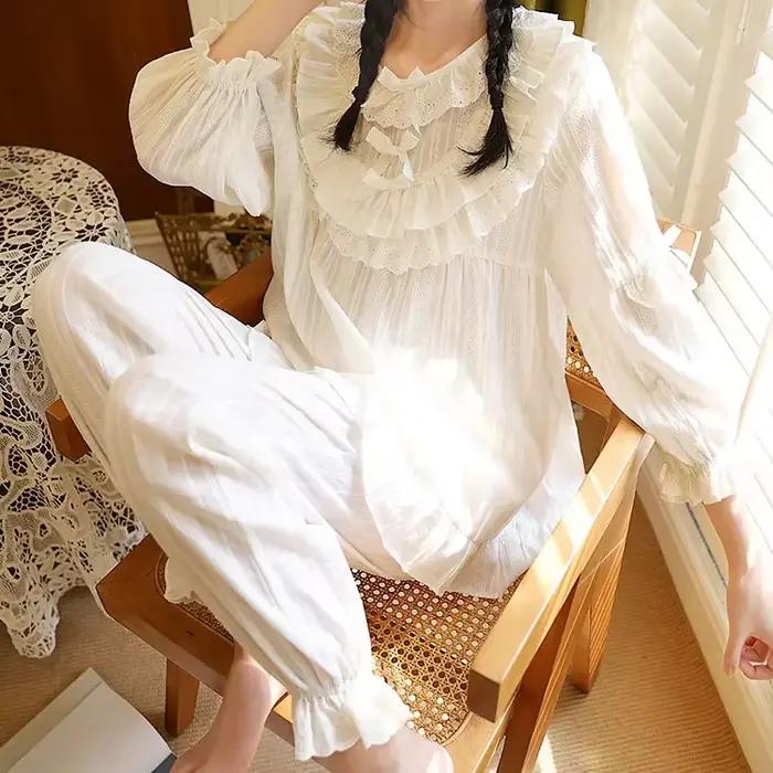 Ensemble de pyjama à volants princesse pour femmes