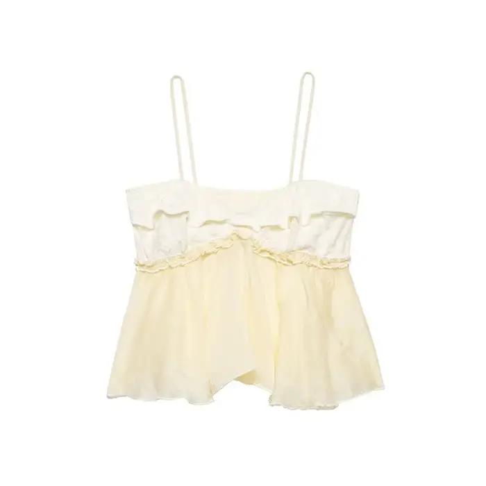 Nouveau haut de lingerie en dentelle patchwork