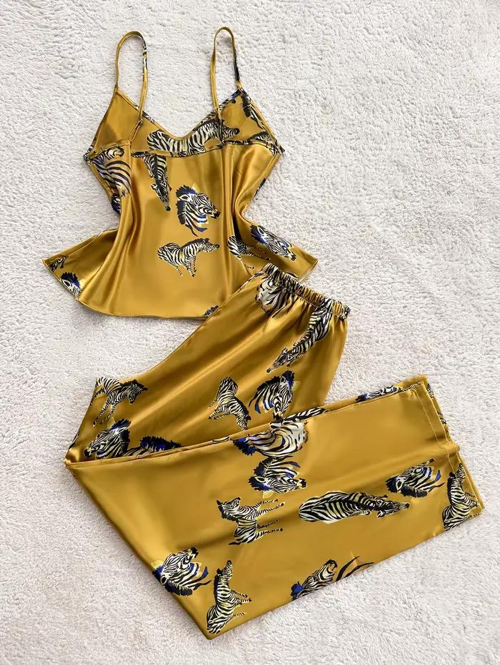Nouvel ensemble de pyjama pour femme 2026 – Imprimé zèbre
