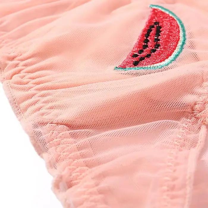 Fruit translucide slips femmes taille basse culottes Sexy sous-vêtements transparents dame