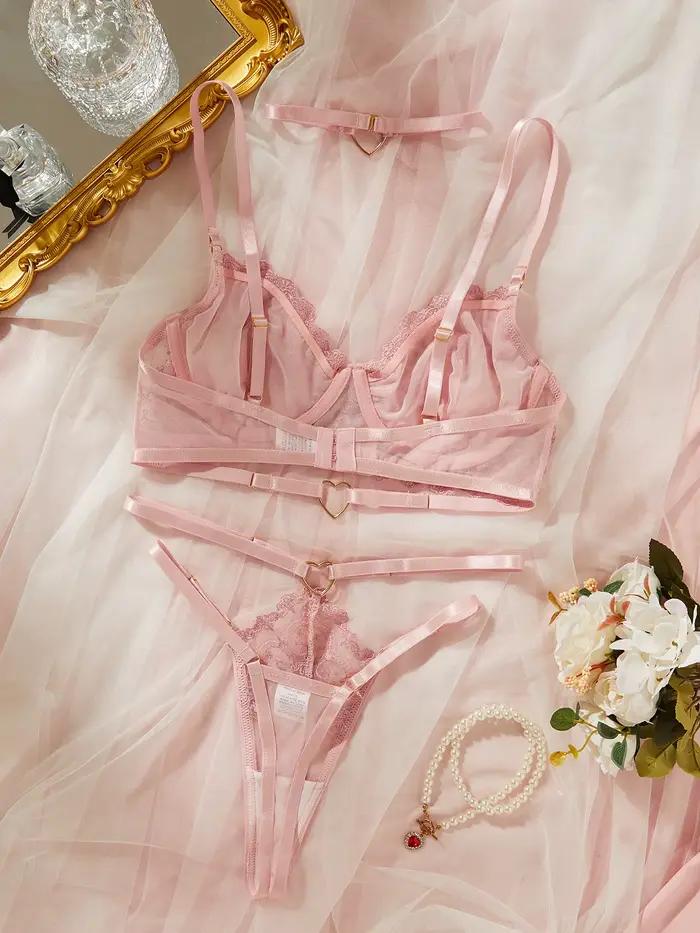 Ellolace fantaisie femme Lingerie délicate broderie florale dentelle ensembles érotiques fée romantique produits