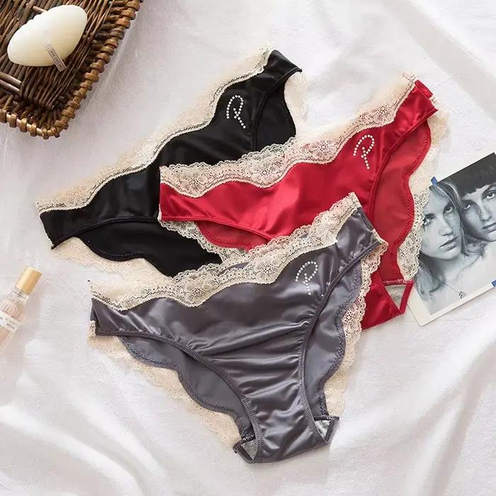 Culotte taille basse en coton avec biscuits pour femme
