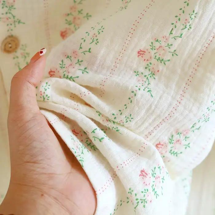 100% coton gaze femmes Pyjamas 2025 nouveau printemps/automne vêtements de nuit femme 2 pièces ensemble