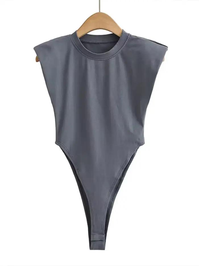 Hauts sexy femmes été moulants rembourrés épaules body noir blanc pour femmes sexy club style occasions spéciales