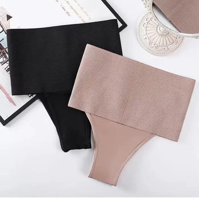 Culotte de contrôle post-partum taille haute pour femmes, sous-vêtement façonnant avec compression abdominale et hanches, respirant, confortable et élégant pour soutenir la silhouette après la naissance