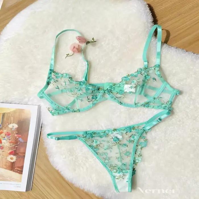 Soutien-gorge brodé en dentelle pour femme