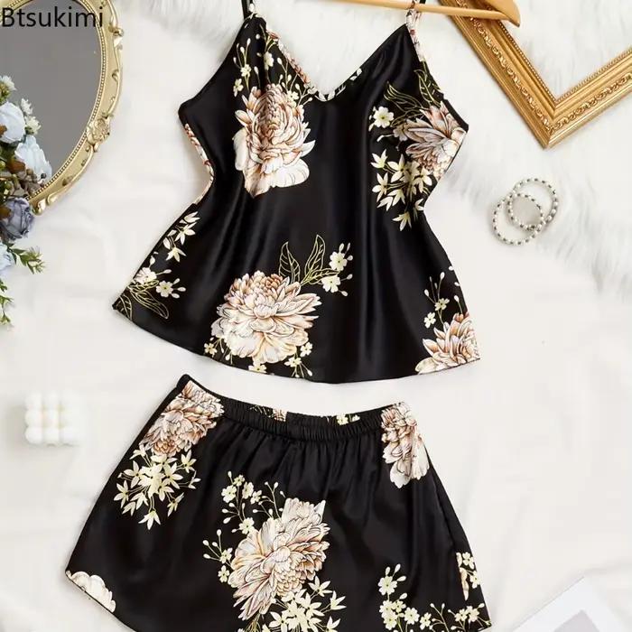 Ensemble de pyjama pour femmes à imprimé floral