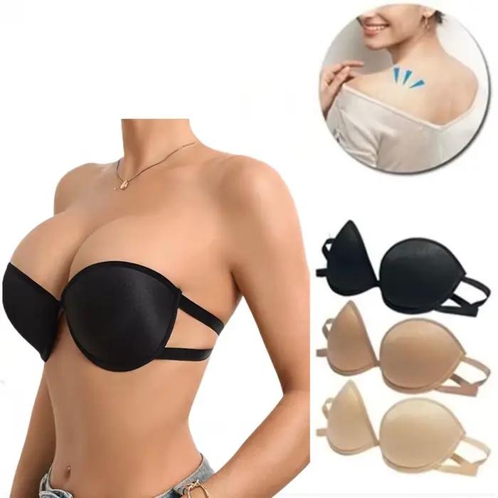 Soutien-gorge basique sans bretelles à fines bretelles pour femme