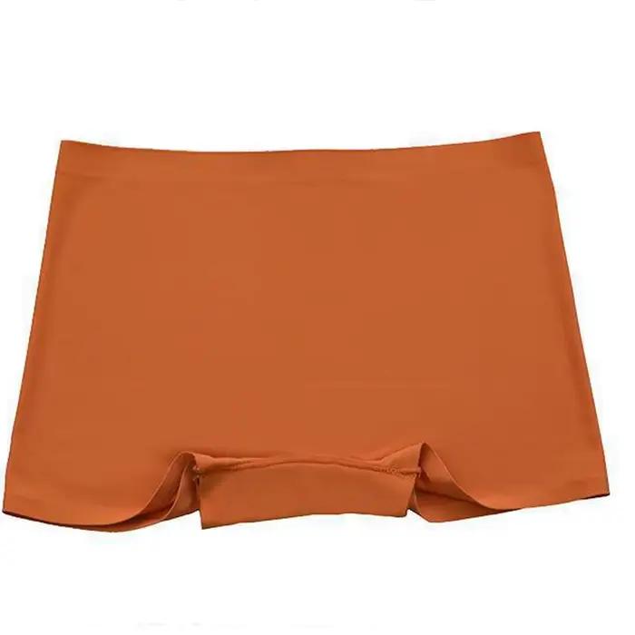 BZEL 3 pièces culottes pour femmes boxeurs sans couture Lingerie respirante confortable Boyshort soie Satin