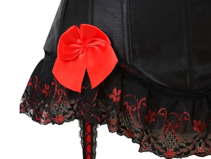 Femmes surbuste hauts Corset avec bretelles nœud papillon à lacets désossé Bustier Shapewear minceur taille façonnage Korset
