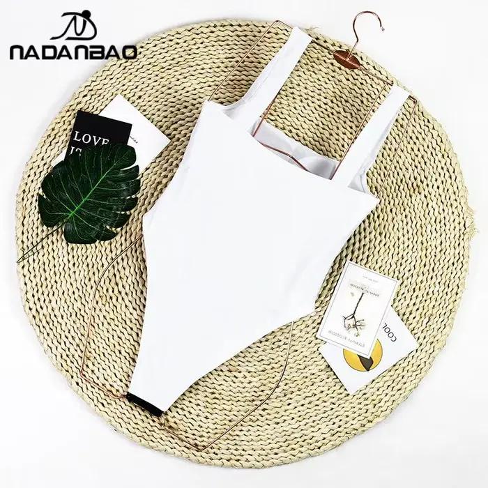 Nadanbao Sexy mode Bikini une pièce maillot de bain taille haute plage Style décontracté maillot de bain piscine Bikini été vêtements pour femmes