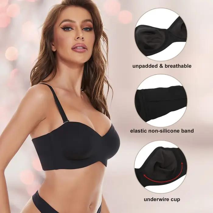 Soutien-gorge sans bretelles multi-voies antidérapant