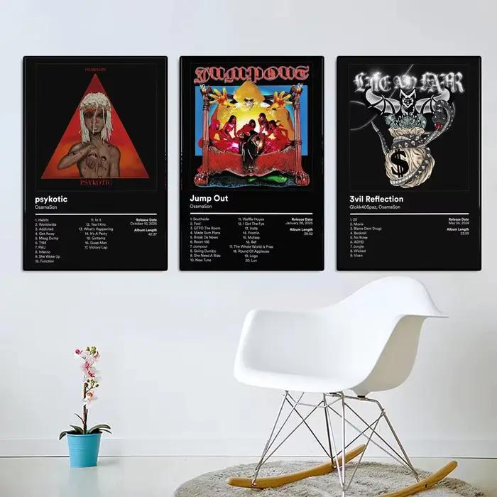 Affiche Singer O-OsamaSon, affiche d'art mural esthétique moderne, articles de décoration de chambre minimalistes