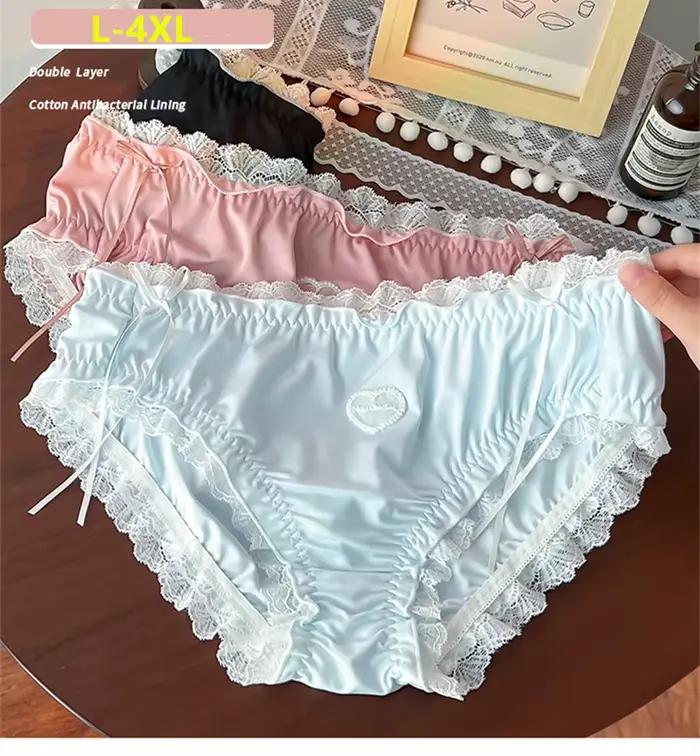 Culotte Sexy grande taille ropa intérieur femenina dentelle lenceria doux calzones para mujer haute élasticité sous-vêtements femmes Lingerie