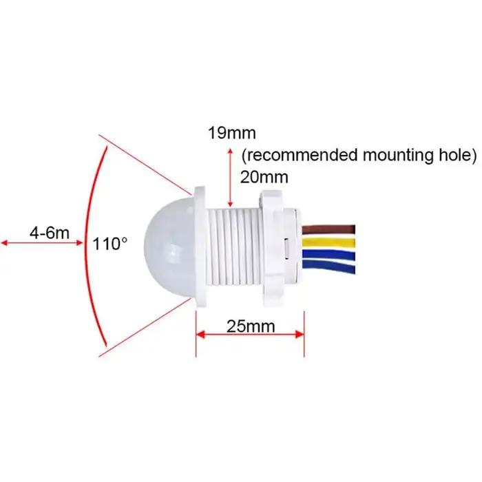 Détecteur de mouvement intelligent PIR, interrupteur infrarouge pour corps humain, marche/arrêt automatique, 110V 220V, pour lampe LED, panneau lumineux de plafond, 1/2/5 pièces