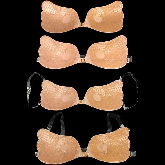 Cache-mamelon Invisible soutien-gorge Lingerie femmes Push Up Silicone mariage collant réutilisable bretelles transparentes dos nu Bikini
