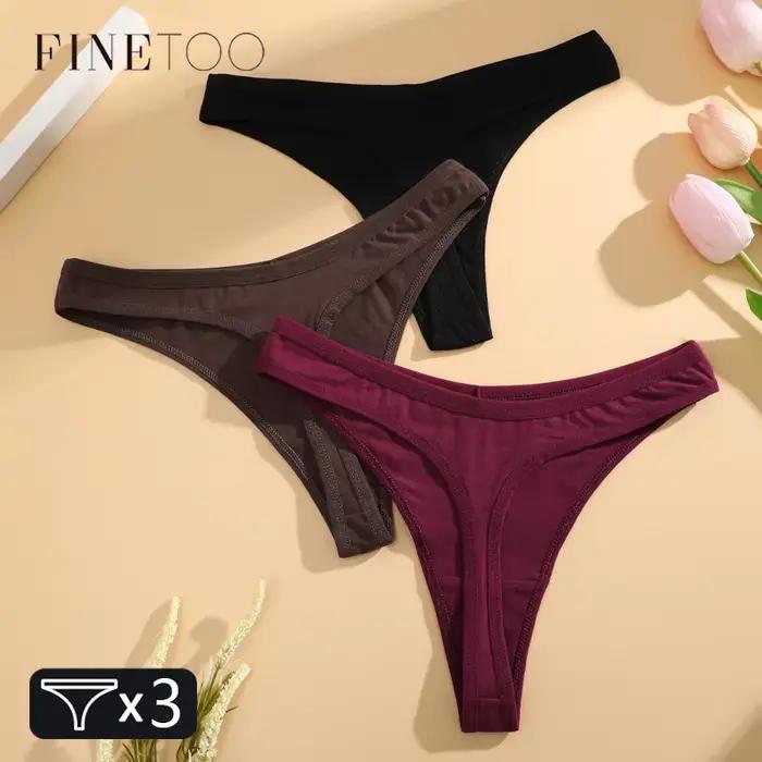 3 pièces/ensemble coton sans couture culottes sous-vêtement confort pour les femmes taille basse respirant tongs Sexy solide Sport string doux Lingerie
