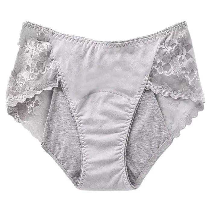 1 pièces dame très abondante culotte menstruelle grande taille respirant femmes dentelle brève femme