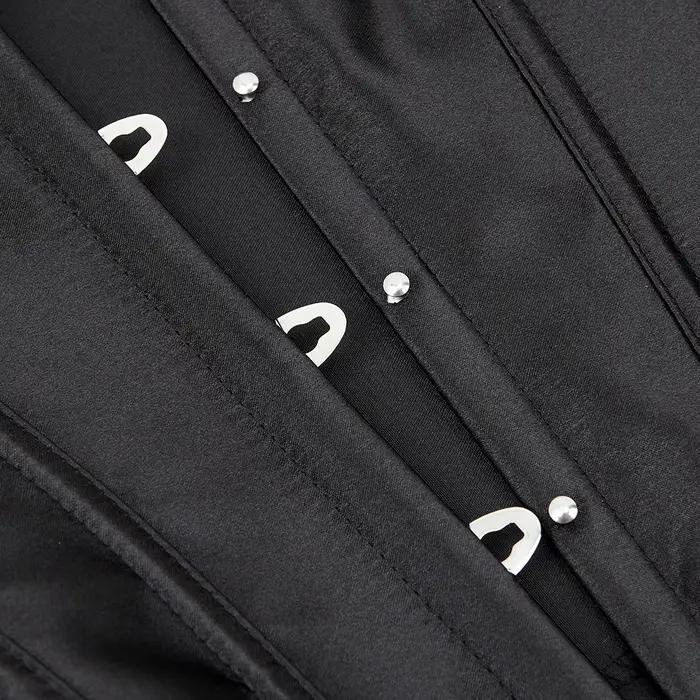 Corsets pour femmes à lacets Bustiers hauts Sexy surbuste minceur Shapewear Satin taille Cincher Vintage
