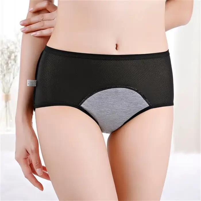 M/L/XL/XXL/3XL/4XL/5XL/6XL sous-vêtements menstruels femmes période empêchant les fuites latérales slips grande taille culotte en maille respirante