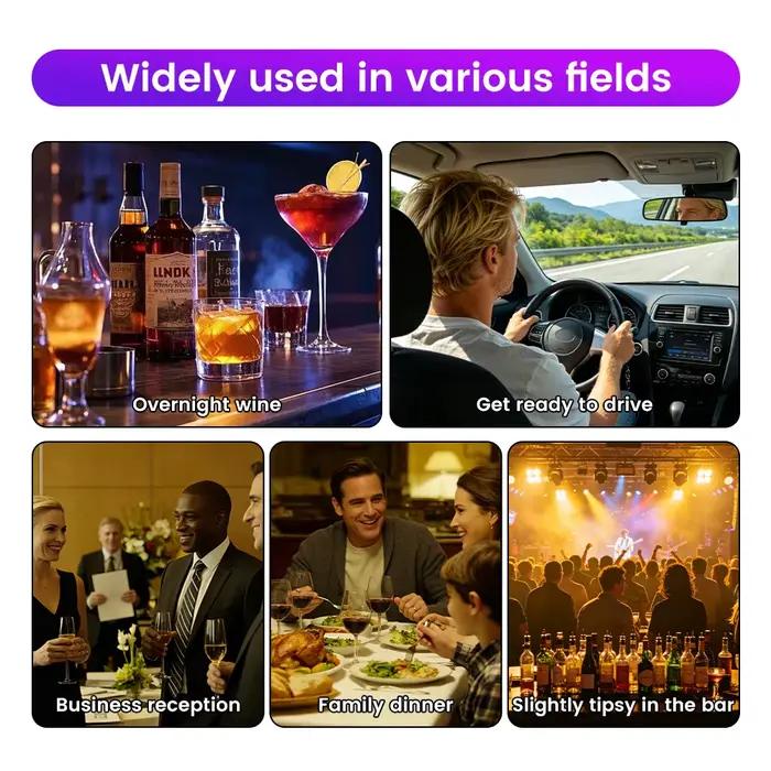 Testeur d'alcool professionnel, détecteur d'alcool, éthylotest, affichage numérique, utilisation à domicile et en voiture, test de conduite en état d'ébriété précis et portable
