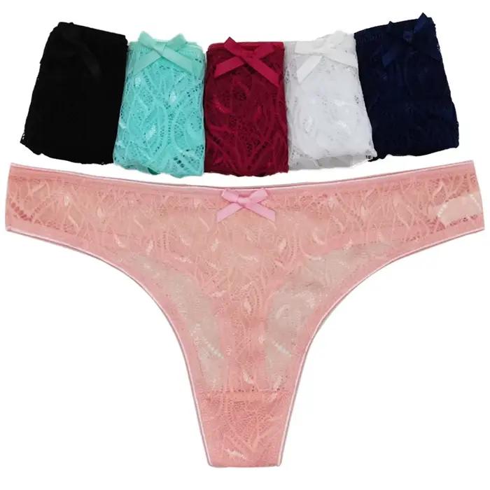 Culotte String Élégante en Polyester et Élasthanne avec Nœud Décoratif Pour Femmes Occasions Spéciales Garde-Robe Luxe