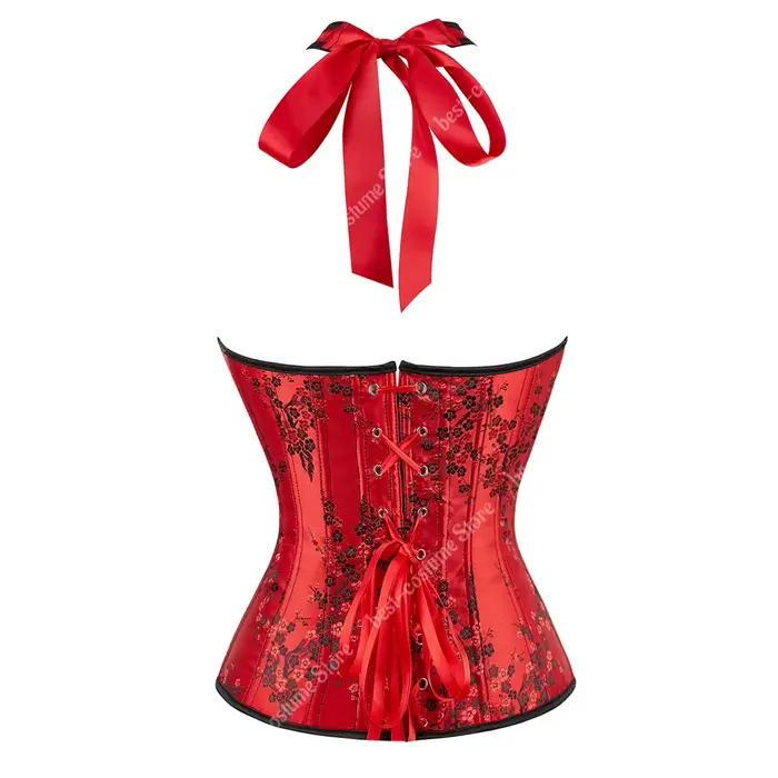 Corset haut Bustier licou bretelles Vintage gothique