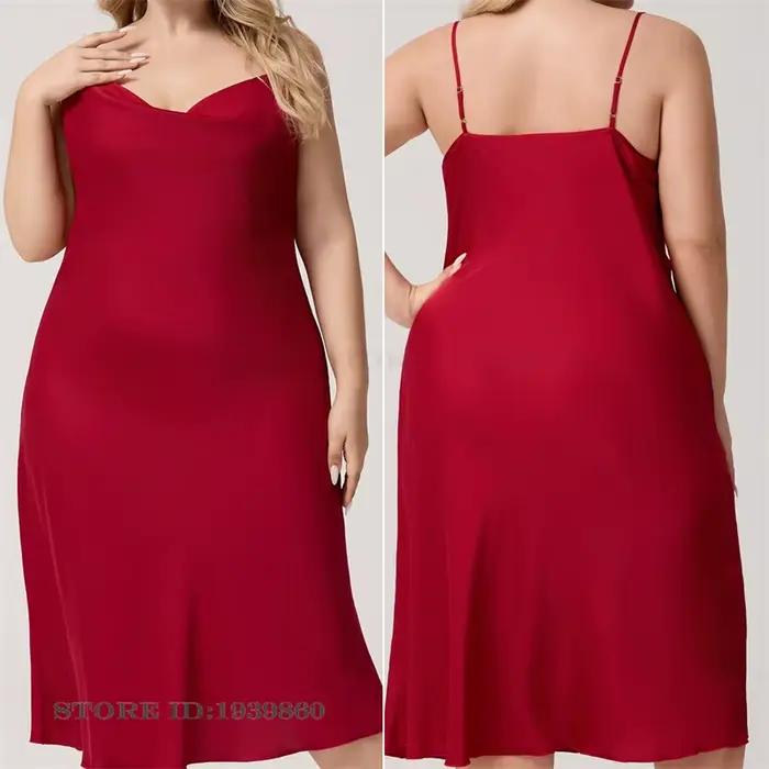 Sexy bordeaux jarretelle chemise de nuit Lingerie intime été nouveau soie Satin vêtements