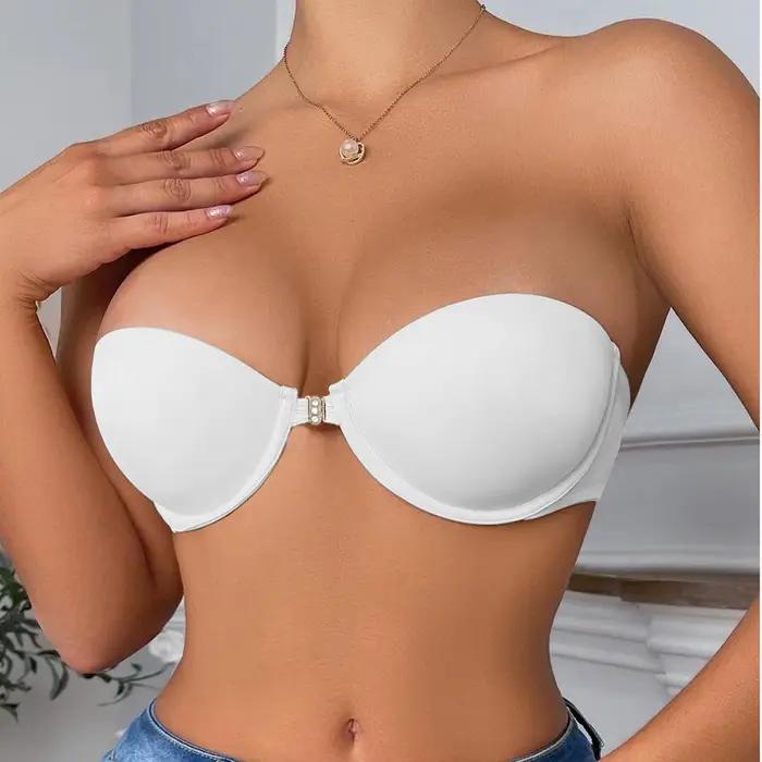BEAUWEAR fermeture avant Demi soutien-gorge pour femme plaine Invisible T-shirt