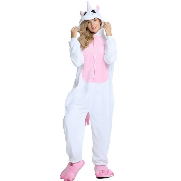 Licorne Onesies Kigurumi flanelle dessin animé Pyjamas femmes animaux