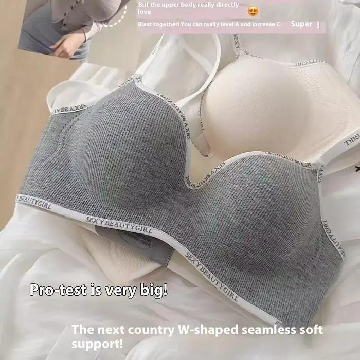 Soutien-gorge push up sans fil pour petite poitrine – Bralette invisible anti-affaissement sans couture