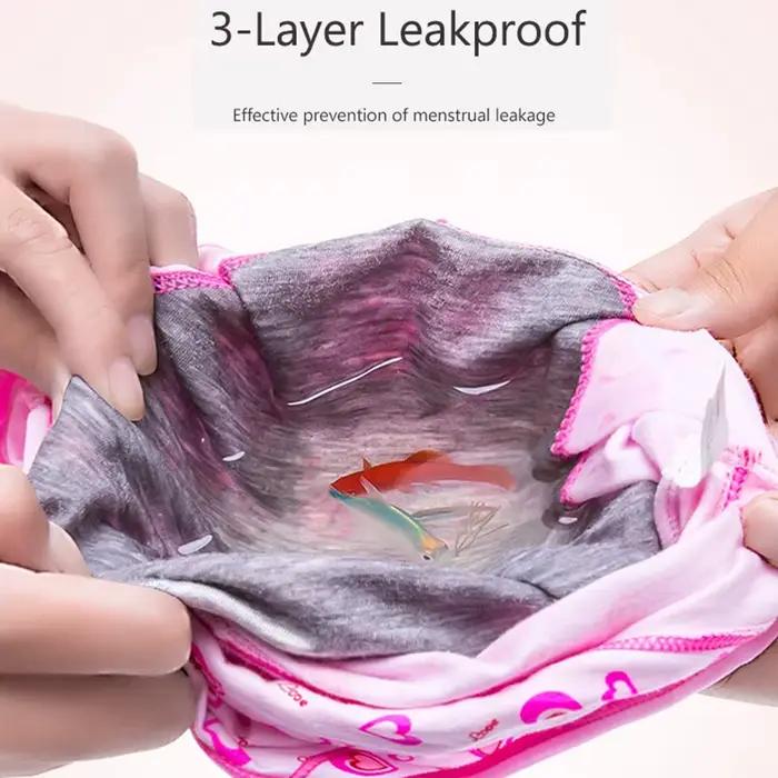 3 pièces culottes menstruelles pantalons physiologiques étanche femmes sous-vêtements période maille respirant slips grande taille sous-vêtements L-8XL