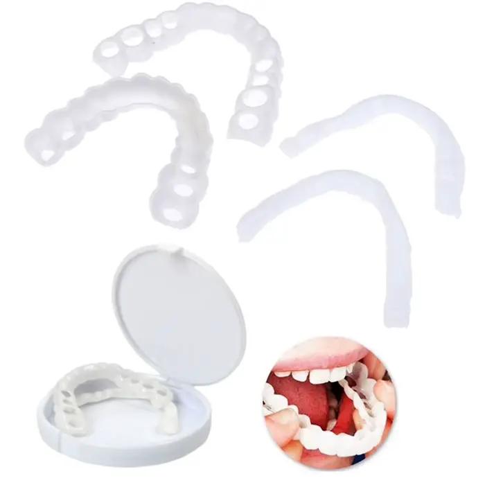 4-6 paires de prothèses dentaires à mâchoire supérieure et inférieure, soins pour prothèses dentaires, confort, protégez vos dents, fausses dents parfaites pour hommes et femmes