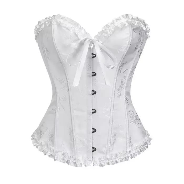 Corsets Bustiers pour femmes surbuste Corselet haut Sexy à lacets Jacquard Vintage mode fille corps forme Lingerie Korsett