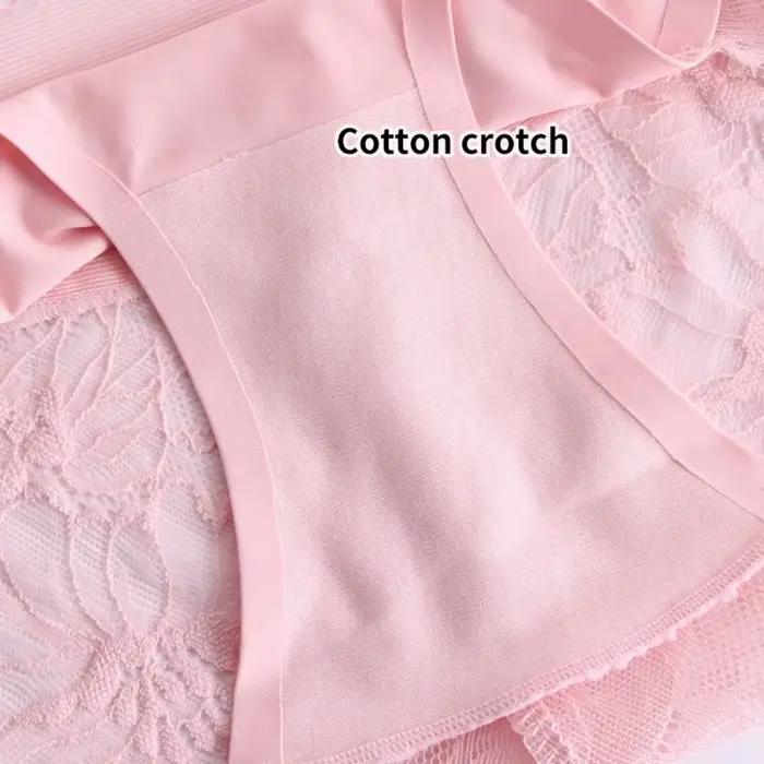 Culotte en dentelle Sexy sans couture Lingerie Ice injTransparent slip taille basse femmes S-XL