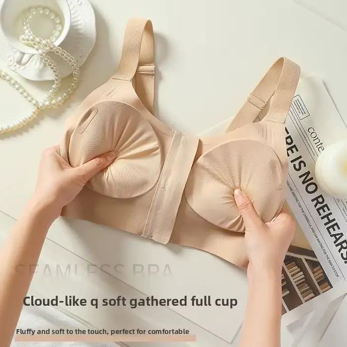 Soutien-gorger push-up sans fil pour petites poitrines, fermeture avant, ultra-épais, confort maximal, anti-affaissement, couverture latérale, bonnets fixes, polyester élasthanne, toutes les occasions