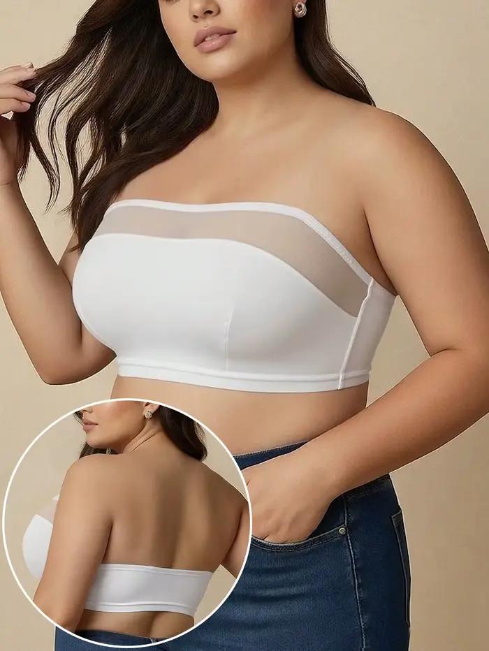 Soutien-gorge bandeau sans bretelles grande taille sans coutures