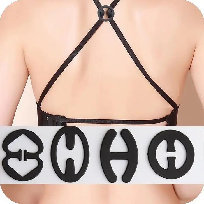 Ensemble de crochets de soutien-gorge pour femmes avec bretelles croisées dans le dos – Fermoir invisible antidérapant pour plus de confort et d'élégance.